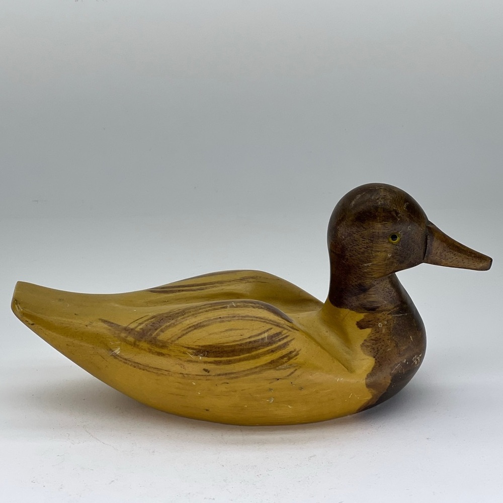 Wood Duck Decoy Vintage Farmhouse Country Rustic Carved Primitive Hunting Cabin